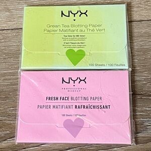 NYX Blotting Paper Lot Green Tea & Fresh Face 200 Sheets